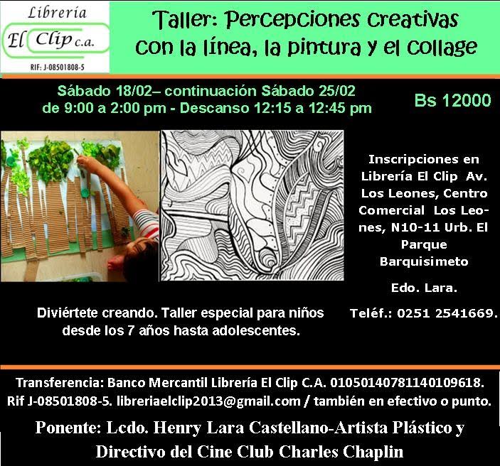 creatividad mediante, línea, pintura y collage
